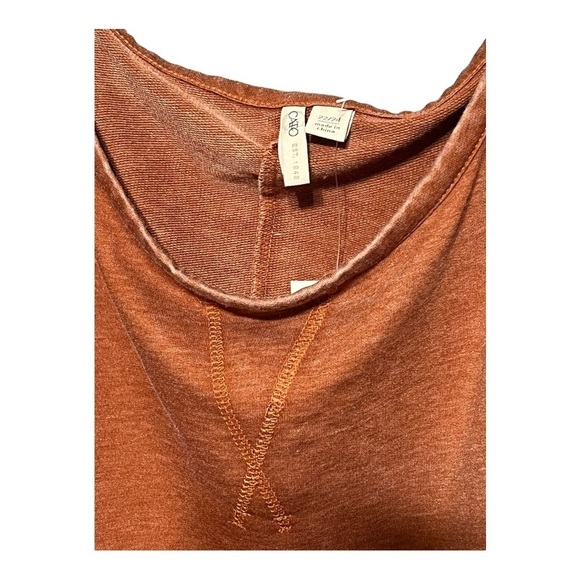 Cato's Slouchy Drawstring Sweatshirt- Rust Plus-Size 24 Scoop Neck Relaxed-Fit - Picture 3 of 6